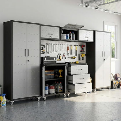 Garage Cabinet System | Heavy Duty Steel All-in-One Modular Garage Cabinet Set by VIYET