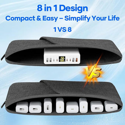 200W USB C Charger 8-Port with LED Display, USB Charging Station GaN Multiport - Image 9