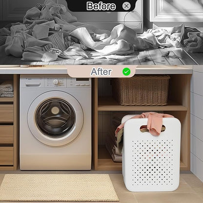 Goderewild Large Collapsible Laundry Basket, Space-Saving Wall-Mounted Hamper - Image 5