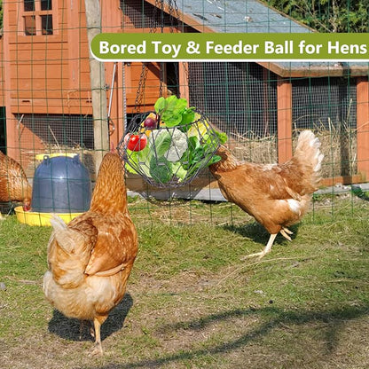 Hanging Chicken Feeder 6.5in, Foldable Poultry Treat Dispenser Ball | Chicken - Image 7