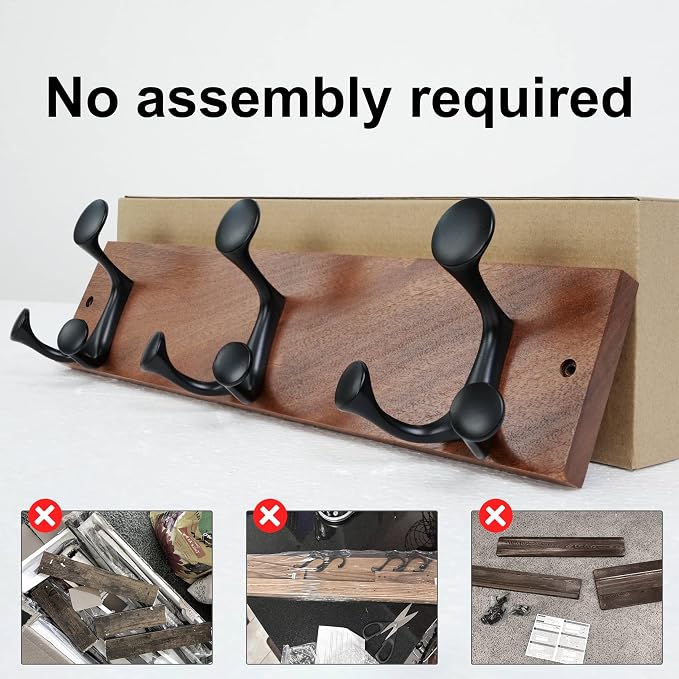SKOLOO 17-Inch Wood Coat Rack Wall Mount - Image 6