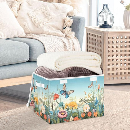 Colorful Flower Pattern Storage Bins - Image 5