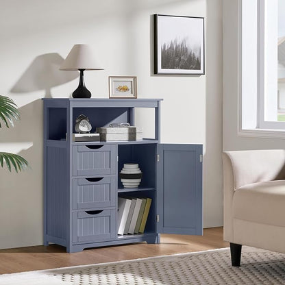Yaheetech Bathroom Storage Cabinet Bathroom Floor Cabinet Freestanding Storage - Image 8