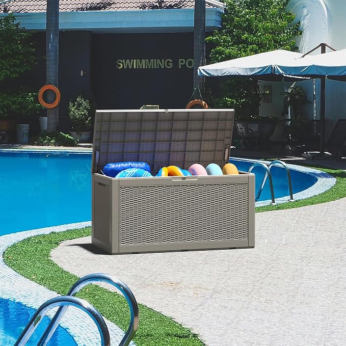 Outdoor Storage Box, Resin Deck Boxes Indoor and outdoor, Waterproof Storage - Image 4
