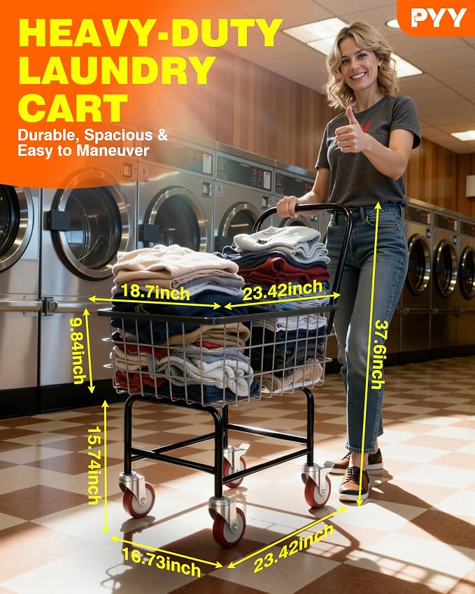 PYY Commercial Laundry Cart - Image 6