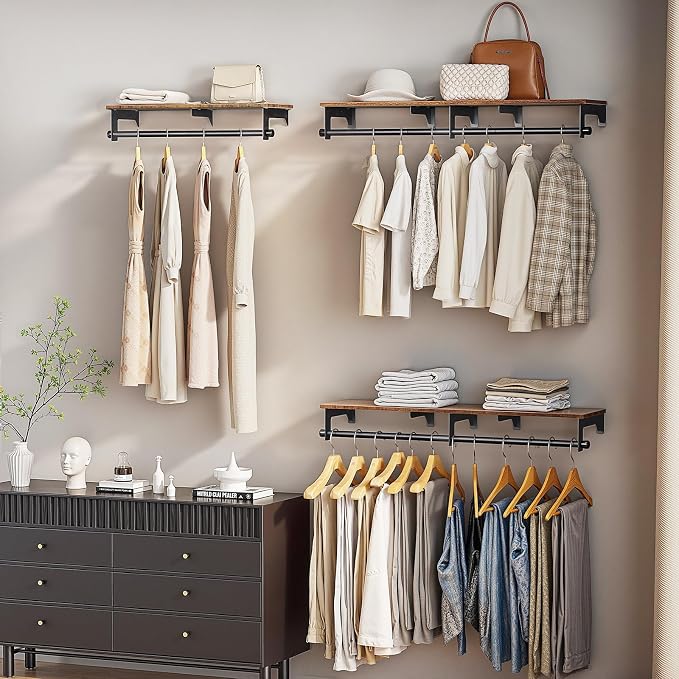Luxspire Clothes Rack 28.7inch, Wall Mounted Garment Racks - Image 7