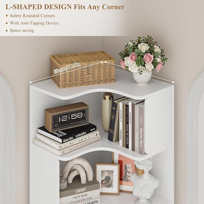FACBOTALL 76.8” Corner Bookshelf - Image 6