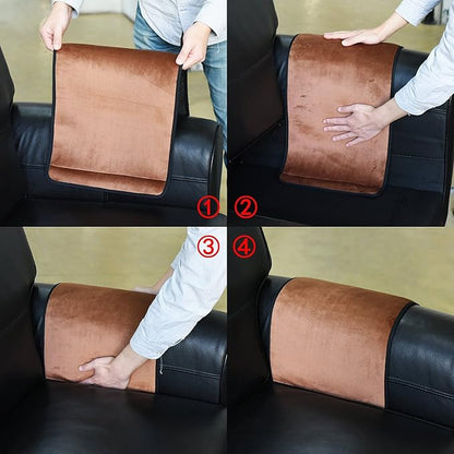 Wanty Velvet Sofa Couch Chair Armrest Soft Caddy Organizer Holder - Image 5