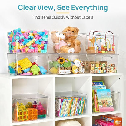 Vtopmart 8 Pack Extra Large Clear Stackable Storage Bins - Image 5
