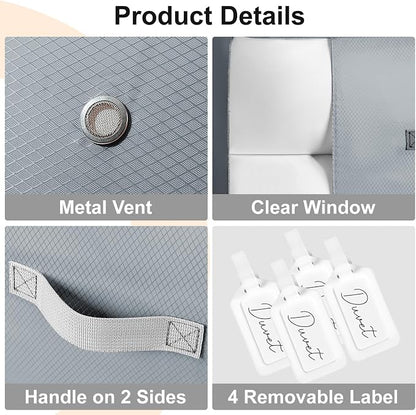 Comforter Storage Bag - 130L Large Capacity Blanket Storage Bags 3-Layer Ultra - Image 6