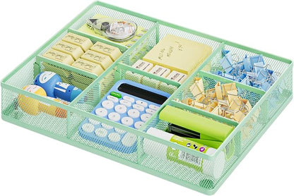 Marbrasse Desk Drawer Organizer, Metal Mesh Drawer Organizer Tray by Marbrasse