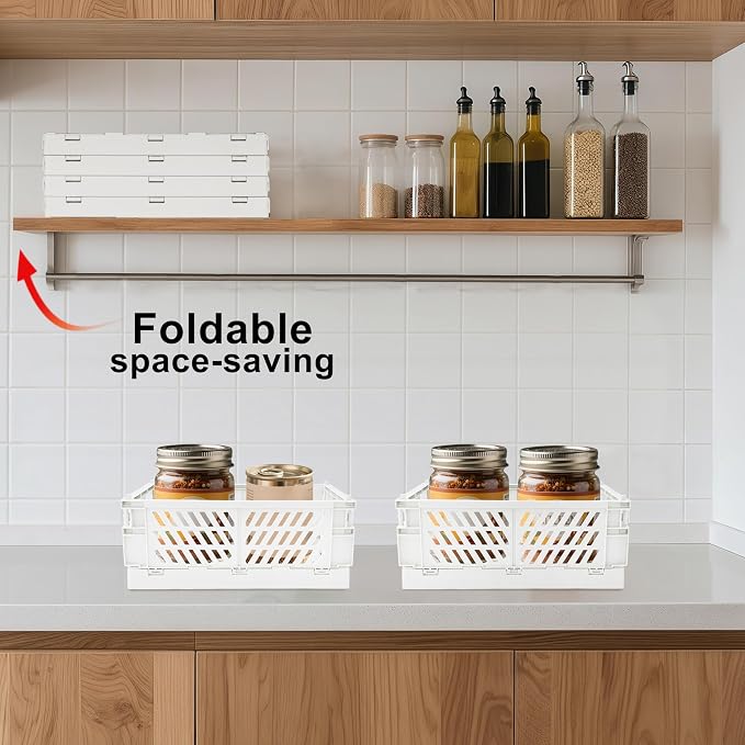 2 Pack Mini Foldable Small Plastic Baskets - Image 6