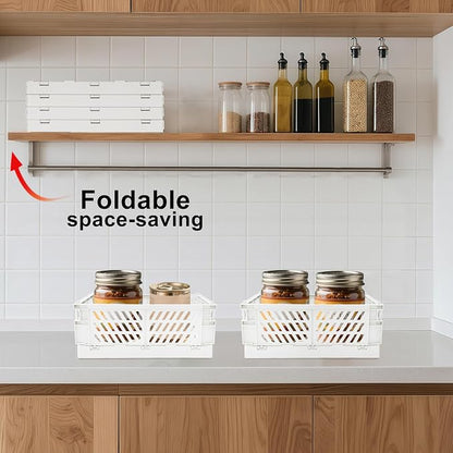 2 Pack Mini Foldable Small Plastic Baskets - Image 6