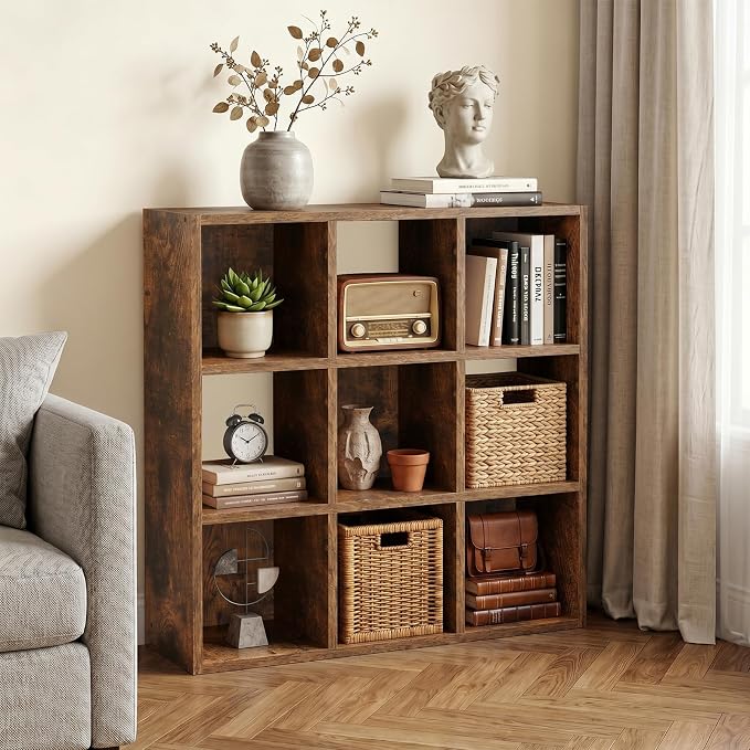 LUCKLIFE 9-Cube Storage Organizer, Stackable Modular Bookcase Shelf - Image 3