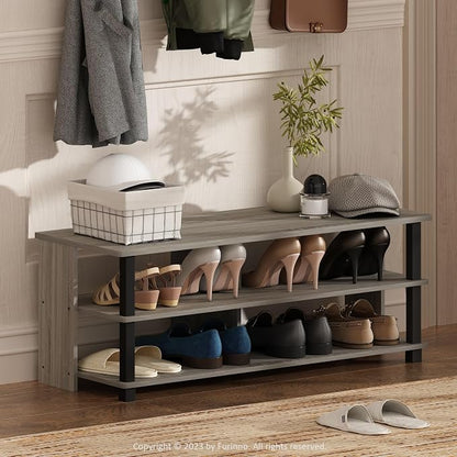 Furinno Turn-N-Tube Shoe Rack, 3-Tier Shoe Organizer, Compact Shoe Storage by Furinno-FitsYourSpaceFitsYourBudget