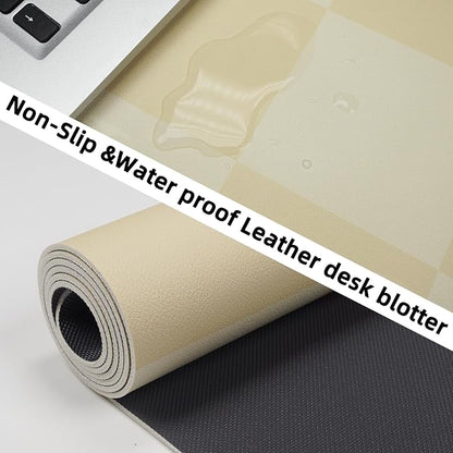 Leather Desk mat, Non-Slip Desk mat, Waterproof PU Leather Desk pad Protector - Image 3