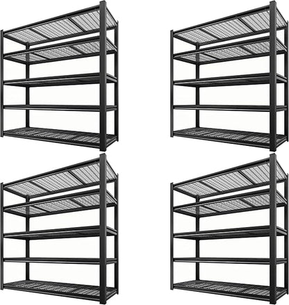5 Tier Metal Shelving Unit, Adjustable Storage Shelves, Living Room by LIJIUHOME