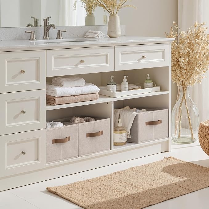 SroageWorks Storage Baskets for Shelves, Foldable Fabric Closet Storage Bins - Image 7