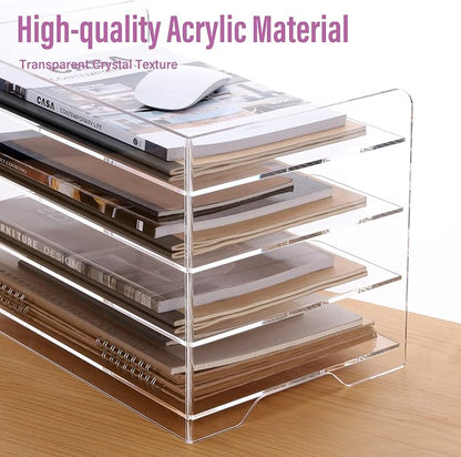 SANRUI Acrylic Paper Organizer Letter Tray - Image 4