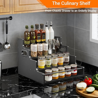 4-Tier Liquor Bottle Display Shelf, Coffee Syrup Rack Organizer, Water Bottle - Image 6