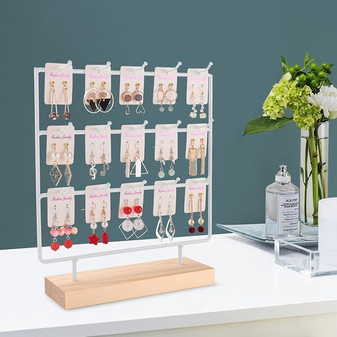 Earring Display Stand for Selling, Wood Earring Rack Tower Display Holder Stand - Image 5