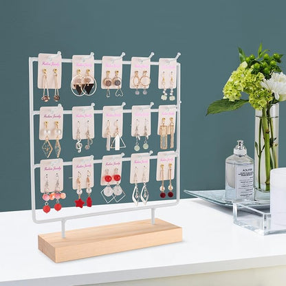 Earring Display Stand for Selling, Wood Earring Rack Tower Display Holder Stand - Image 5