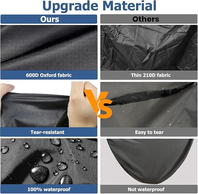 Storage Shelf Cover, Outdoor Heavy Duty 600D 48''W x 20''D x 55''H Dustproof - Image 6
