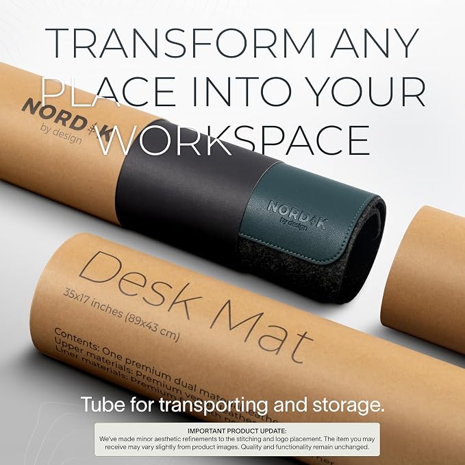 Nordik Felt and Leather Desk Mat Non-Slip - Image 4