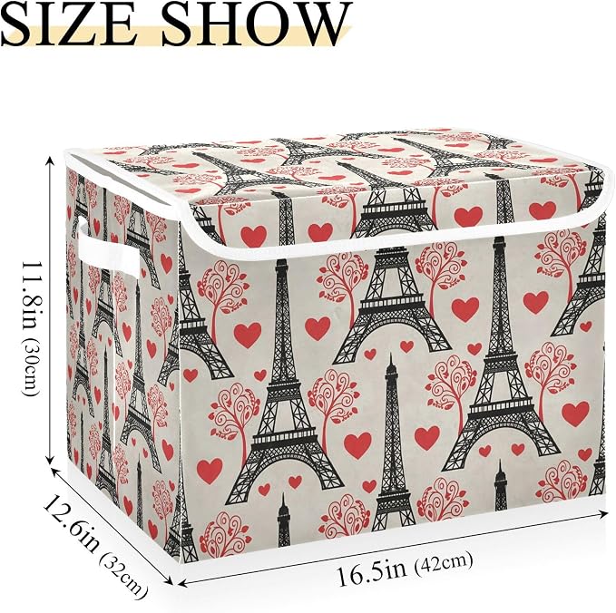 Eiffel Tower Foldable Lidded Storage Box - Image 3