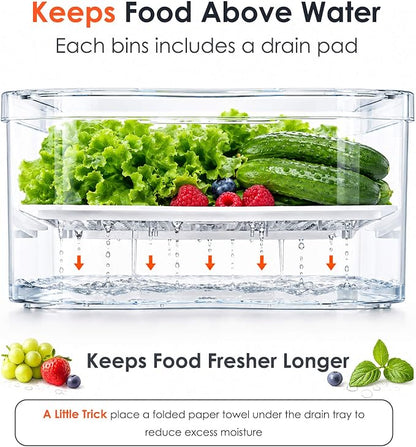 SMRCAD 10 Pack Clear Fridge Organizer Bins - Image 6