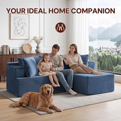 Korser Boneless Couches for Living Room, Cloud Couch Sectional - Image 3