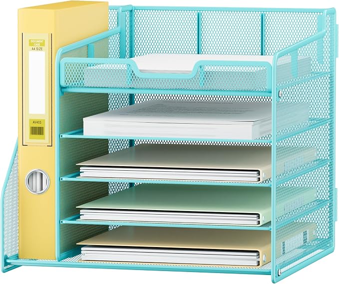 Lavatino 5-Tier Metal Mesh Desk Organizer - Image 2