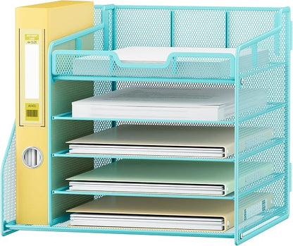Lavatino 5-Tier Metal Mesh Desk Organizer - Image 2