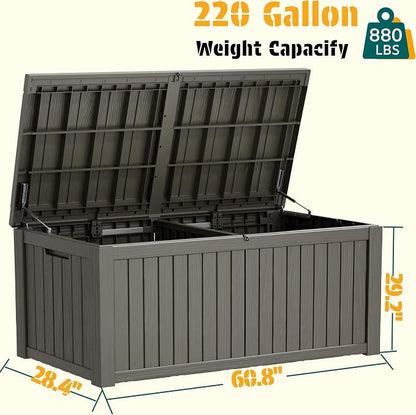 NUNU LAB 220 Gallon Outdoor Storage Box Waterproof, Outside Package Delivery - Image 3