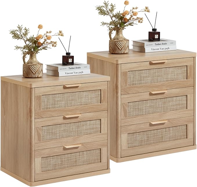 LEYAOYAO Rattan Night Stand by LEYAOYAO-Findtheshiningpointofyourideallife%EF%BC%81