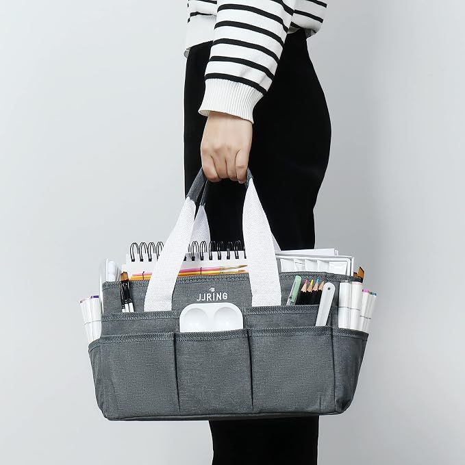 JJRING Craft Organizer Tote Bag, Art Storage Caddy - Image 8