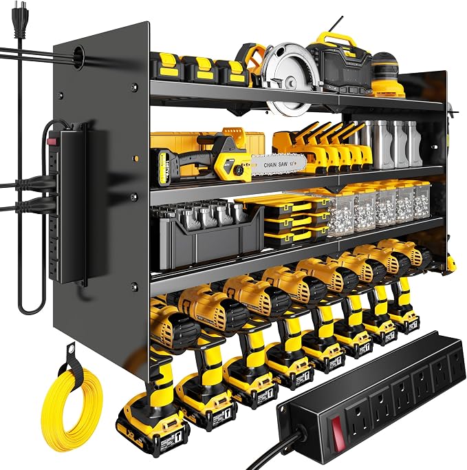Hipidian Adjustable Power Tool Organizer Wall Mount - 650lb Capacity 4 Layer by HipidianPowerToolOrganizer
