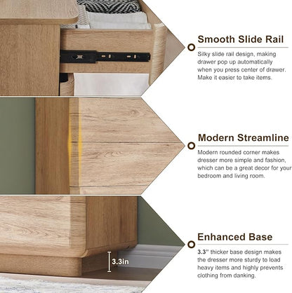 ACCOHOHO Modern 5 Drawer Dresser - Image 5
