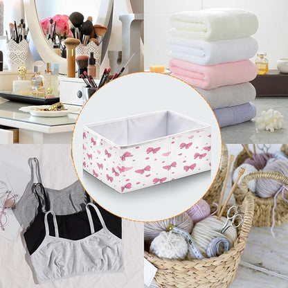 Pink Bows Hearts Pattern Closet Organizers Storage Cubes Storage Bins Shelf - Image 5