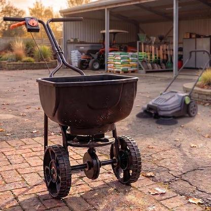 Walk-Behind Hand Push Broadcast Spreader, 10 ft Spreading Width Manual by Unknown