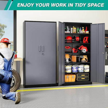 SISESOL Wide & Deep Metal Storage Cabinet - Image 2