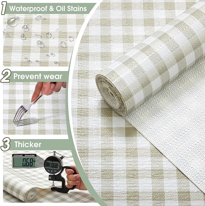 Drawer and Shelf Liner, Non-Slip Kitchen Cabinet Liners Non-Adhesive Thick - Image 5