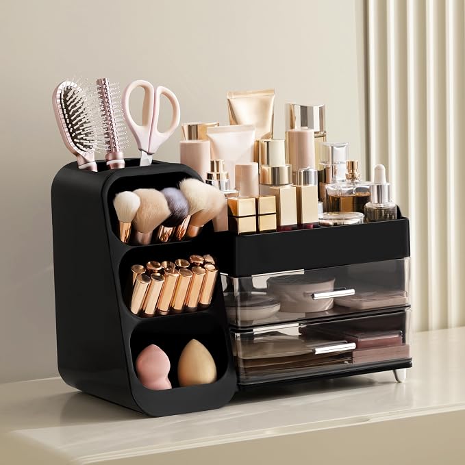 HBlife Makeup Organizer with Brush Holder - Image 5