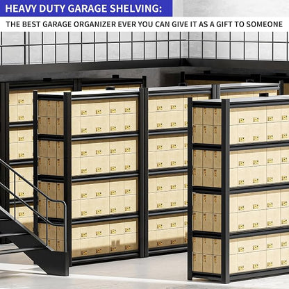Heavy Duty Garage Shelving Unit, 5 Tier Adjustable Shelving Units - Image 7
