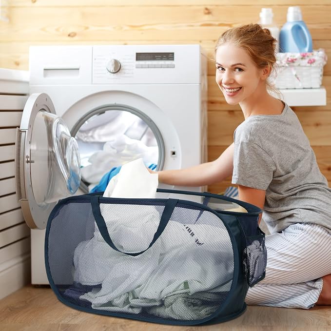 4 Pack Collapsible Laundry Baskets, Foldable Laundry Basket - Image 3
