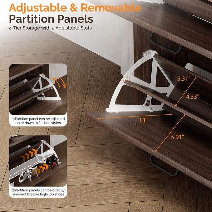 VINGLI Shoe Cabinet Storage for Entryway Ultra Slim - Image 7