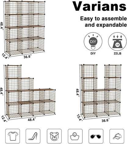 C&AHOME Wire Cube Storage, 12 - Image 3