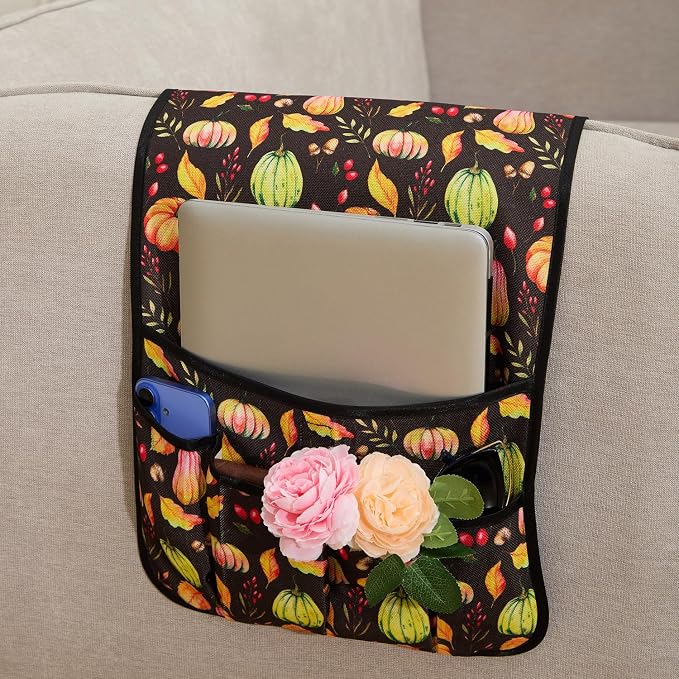 FLYILY Sofa Armrest Organizer Non-Slip Arm Chair Hanging Caddy Remote Control - Image 2