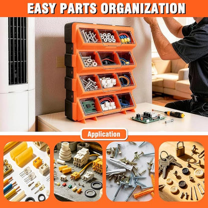 ULIBERMAGNET Tool Box Organizer, 12-Compartment Portable Small Parts Organizer - Image 3