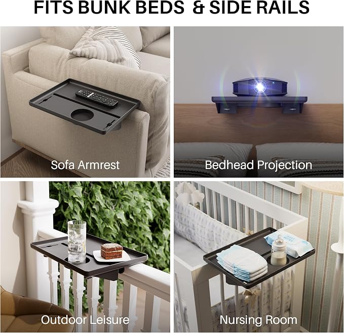 JOYMOOP Clip-On Bedside Shelf for Bunk Beds, Dorm Room Essentials, Bedside Caddy - Image 5